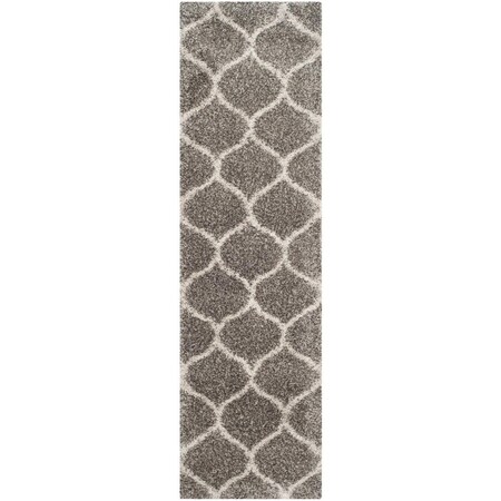 Safavieh Hudson Shag Runner Rug, Grey and Ivory - 2 ft.-3 in. x 14 ft. SGH280B-214